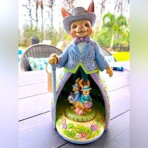 Jim Shore 2021 lit and rotating Easter bunny. “Easter Joy is all around”